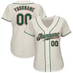 Customizable Cream Kelly Green and Red Baseball Jersey for Men and Women Personalized Cream Kelly Green-Red Baseball Jersey