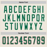 Custom Name Number Personalized Hockey Jersey in Cream Kelly Green Red Personalized Cream Kelly Green-Red Hockey Jersey Team