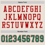 Custom Name Number Personalized Football Jersey Kelly Green Red Mesh Authentic Personalized Cream Kelly Green-Red Mesh Authentic
