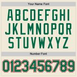 Custom Name and Number Performance T-Shirt in Cream and Kelly Green-Red for Teams Personalized Cream Kelly Green-Red Performance