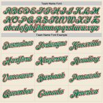 Custom Name and Number Performance T-Shirt in Cream and Kelly Green-Red for Teams Personalized Cream Kelly Green-Red Performance