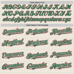Personalized Cream Green Red Baseball Jersey with Raglan Sleeves Personalized Cream Kelly Green-Red Raglan Sleeves Baseball