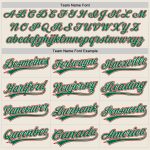 Personalized Kelly Green Red Two-Button Unisex Softball Jersey - Custom Softball Apparel Personalized Cream Kelly Green-Red