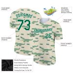 Personalized 3D Crocodile Performance T-Shirt in Cream and Kelly Green Colors Personalized Cream Kelly Green-White 3D Crocodile