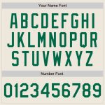 Custom Team Name Number Bomber Jacket Cream Kelly Green White Full-Snap Varsity Letterman - Personalized Apparel Personalized