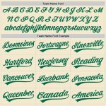 Personalized Cream Green White Baseball Jersey - Throwback Style Jersey Personalized Cream Kelly Green-White Throwback Baseball