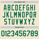 Personalized Cream Green White Baseball Jersey - Throwback Style Jersey Personalized Cream Kelly Green-White Throwback Baseball