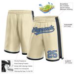 Personalized Light Blue and Black Basketball Shorts for Men and Women Personalized Cream Light Blue-Black Basketball Shorts