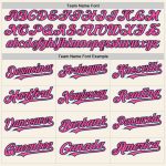 Personalized Cream Light Blue Baseball Jersey - Black-Pink Sleeveless Design Personalized Cream Light Blue Black-Pink Sleeveless