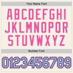 Personalized Cream Light Blue Baseball Jersey - Black-Pink Sleeveless Design Personalized Cream Light Blue Black-Pink Sleeveless