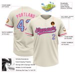Personalized Light Blue Black-Pink Unisex Softball Jersey - Two-Button Design, Soft Fabric, Customizable, Youth/Adult Sizes