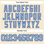 Custom Name Number Light Blue Navy Mesh Baseball Jersey Personalized Authentic Throwback Team Apparel Personalized Cream