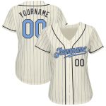 Custom Fathers Day Baseball Jersey - Personalized Light Blue Pinstripe with Name & Number - Authentic Team Style Personalized