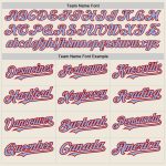 Personalized Baseball Jersey in Cream Light Blue-Red 3 Colors with Arm Shapes Personalized Cream Light Blue-Red 3 Colors