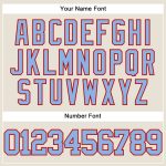 Personalized Light Blue Red Baseball Jersey for Kids - Custom Cream Baseball Shirt Personalized Cream Light Blue-Red Baseball