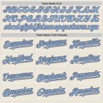 Custom Authentic Baseball Jersey Personalized in Cream Light Blue and Steel Gray with Team Name and Number - 3 Colors Available