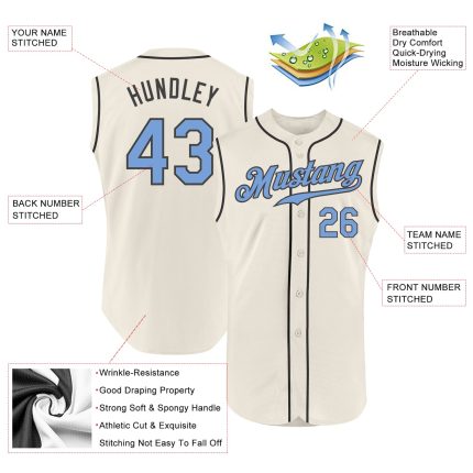 Personalized Fathers Day Baseball Jersey Custom Name Number Light Blue Steel Gray Sleeveless Authentic Team Personalized
