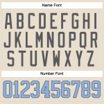 Custom Name and Number Hockey Jersey - Personalized Light Blue and Steel Gray Lace Neck Team Apparel Personalized Cream Light