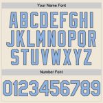 Custom Name and Number Authentic Baseball Jersey in Cream Light Blue and Steel Gray - Personalized Team Jersey Personalized