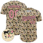 Personalized Pink Black 3D Cat Baseball Jersey for Medium Pets Personalized Cream Medium Pink-Black 3D Animal Cat Baseball
