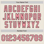 Customizable Medium Pink-Black Baseball Jersey - Personalized Sports Apparel Personalized Cream Medium Pink-Black Baseball