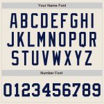 Personalized Navy Baseball Jersey for Custom Sportswear - High-Quality Cream Design Personalized Cream Navy Baseball Jersey