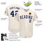 Personalized Navy Baseball Jersey for Custom Sportswear - High-Quality Cream Design Personalized Cream Navy Baseball Jersey