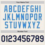 Custom Name and Number Baseball Jersey in Cream Navy-Electric Blue 3D Confetti Design - Personalized Authentic Jersey Personalized