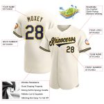 Personalized Navy Gold Baseball Jersey - Authentic Custom Cream Team Apparel Personalized Cream Navy-Gold Authentic Baseball