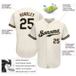 Custom Name and Number Authentic Baseball Jersey - Personalized Cream Navy-Gold Team Jersey Personalized Cream Navy-Gold