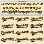 Custom Personalized Baseball Jersey with Name and Number - Cream Navy Gold Authentic Throwback Style Personalized Cream Navy-Gold