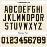 Personalized Navy Gold Long Sleeve Performance T-Shirt with Custom Name and Number for Team Use Personalized Cream Navy-Gold