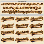 Custom Name Number Authentic Throwback Baseball Jersey - Personalized Cream Navy Gold Orange Team Jersey Personalized Cream