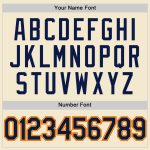 Personalized Navy Gold-Orange Throwback Baseball Jersey for Men and Women Personalized Cream Navy Gold-Orange Throwback Baseball