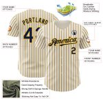 Personalized Navy Gold Pinstripe Baseball Jersey - Custom Name & Number - Authentic Team Gear Personalized Cream (Navy Gold