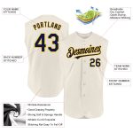 Personalized Navy Gold Sleeveless Baseball Jersey for Men and Women Personalized Cream Navy-Gold Sleeveless Baseball Jersey