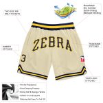 Custom Navy Gold Basketball Shorts for Throwback Style - Personalized Athletic Wear Personalized Cream Navy-Gold Throwback