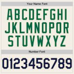 Custom Name and Number Authentic Baseball Jersey with 3D Pattern Design in Navy and Kelly Green - Personalized Confetti Style