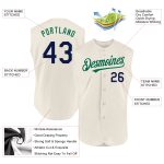 Personalized Navy Kelly Green Cream Sleeveless Baseball Jersey for Men Women Personalized Cream Navy-Kelly Green Sleeveless