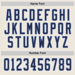 Custom Hockey Jersey with Personalized Name and Number - Cream Navy-Light Blue Team Apparel Personalized Cream Navy-Light