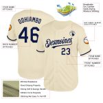 Personalized Navy Cream Baseball Jersey | Throwback Style Mesh Jersey Personalized Cream Navy Mesh Throwback Baseball Jersey