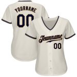 Personalized Baseball Jersey in Cream, Navy, and Old Gold Colors Personalized Cream Navy-Old Gold Baseball Jersey