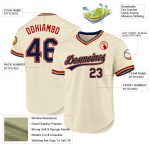 Custom Name Number Authentic Throwback Baseball Jersey Cream Navy Old Gold Red - Personalized Team Jersey Personalized Cream