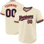 Personalized Cream Navy Old Gold Red Vintage Baseball Jersey for Men Personalized Cream Navy Old Gold-Red Throwback Baseball