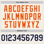 Personalized Authentic Baseball Jersey with Navy-Orange 3D Pattern, Custom Name and Number, Confetti Design Personalized