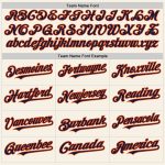 Custom Name & Number Personalized Baseball Jersey - Cream Navy-Orange Sleeveless Team Style Personalized Cream Navy-Orange