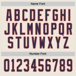 Personalized Navy-Orange Hockey Jersey for Adults and Kids - Custom Cream Design Personalized Cream Navy-Orange Hockey Jersey