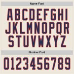 Custom Name and Number Personalized Hockey Jersey in Cream Navy and Orange Personalized Cream Navy-Orange Hockey Jersey Team