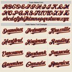 Personalized Team Baseball Jersey with Custom Name and Number - Cream Navy-Orange Line Authentic Design Personalized Cream
