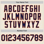 Custom Navy-Orange Line Baseball Jersey - Personalized Team Jersey for Sports Fans Personalized Cream Navy-Orange Line Baseball